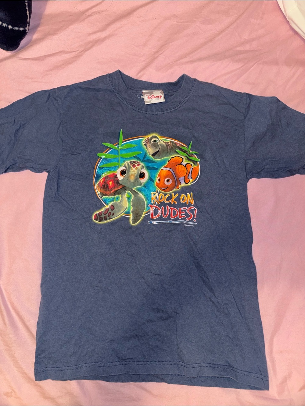 Disney Blue Finding Nemo Swim Tee with Orange & Green Graphics